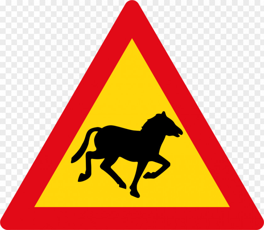 Road Traffic Sign Cattle Warning PNG