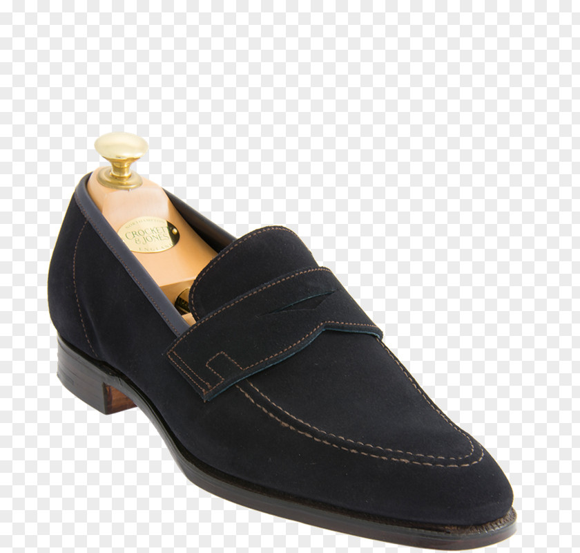Slip-on Shoe Suede Crockett & Jones Leather PNG