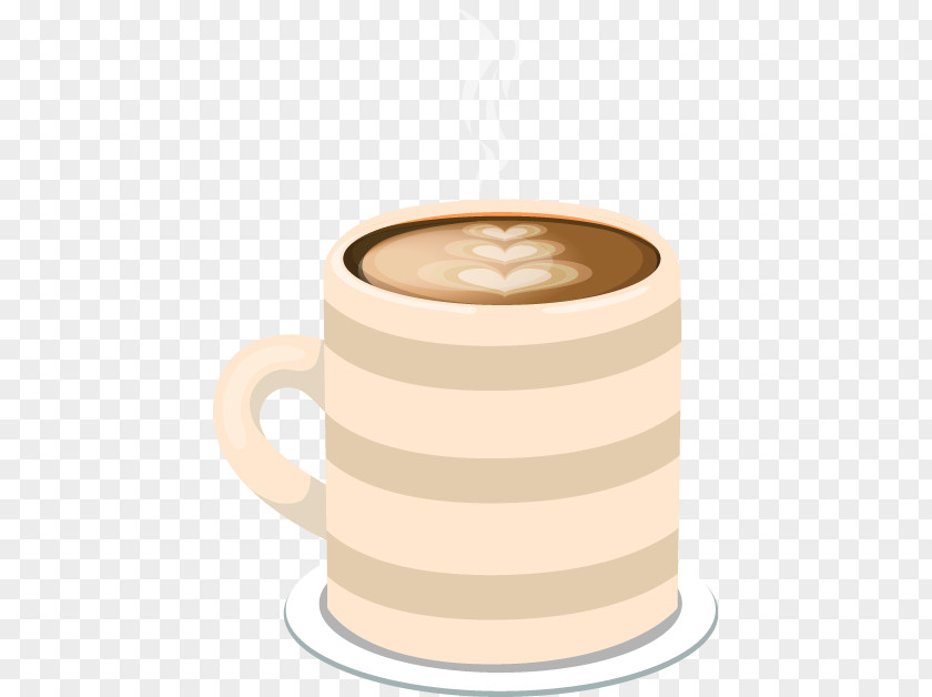 Vector Coffee Cup White Cappuccino Milk PNG