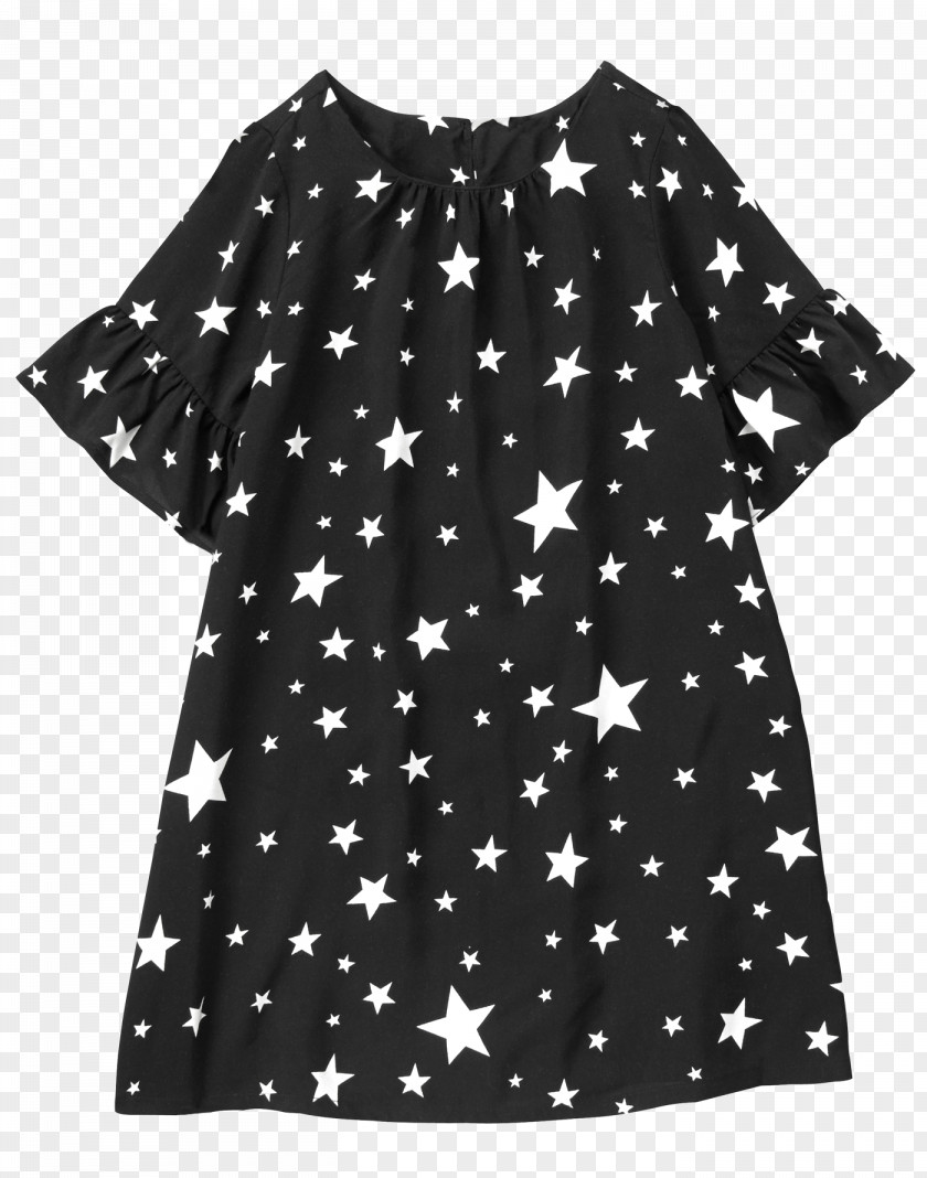 Dress Polka Dot Shoulder Sleeve Blouse PNG