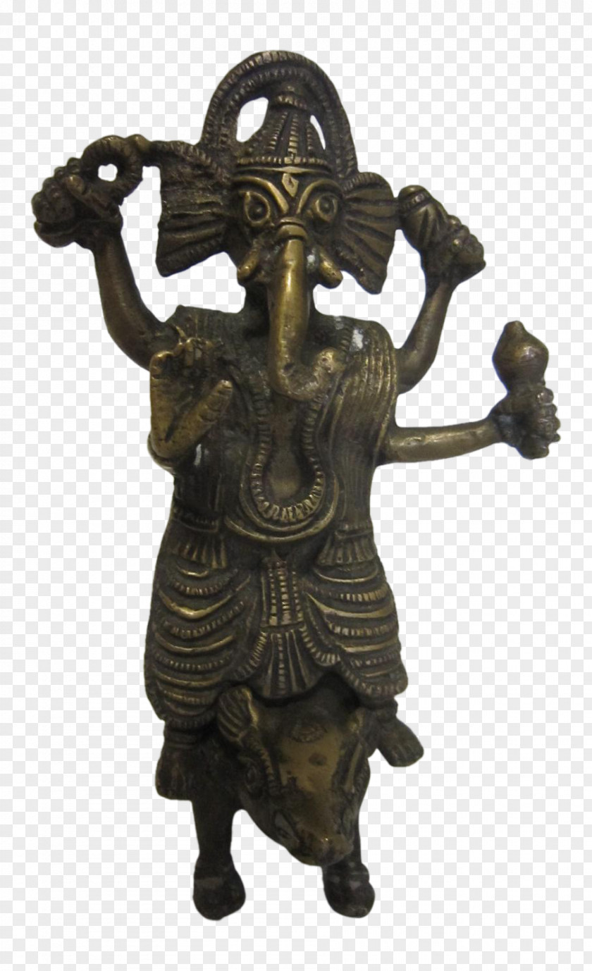 Ganesh Image Bronze Sculpture Artist Brass PNG