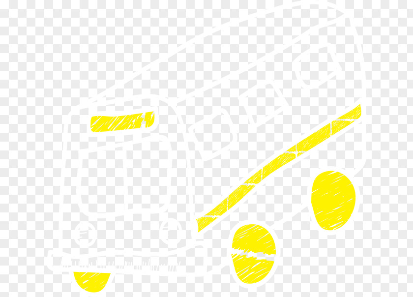 Hand-painted School Bus Brand Yellow Pattern PNG