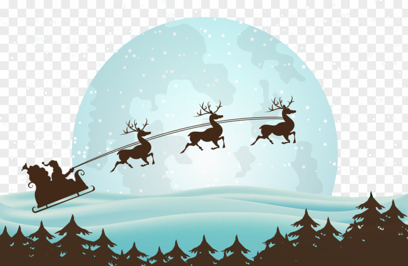 Santa And Elk Claus Mrs. Rudolph Christmas PNG