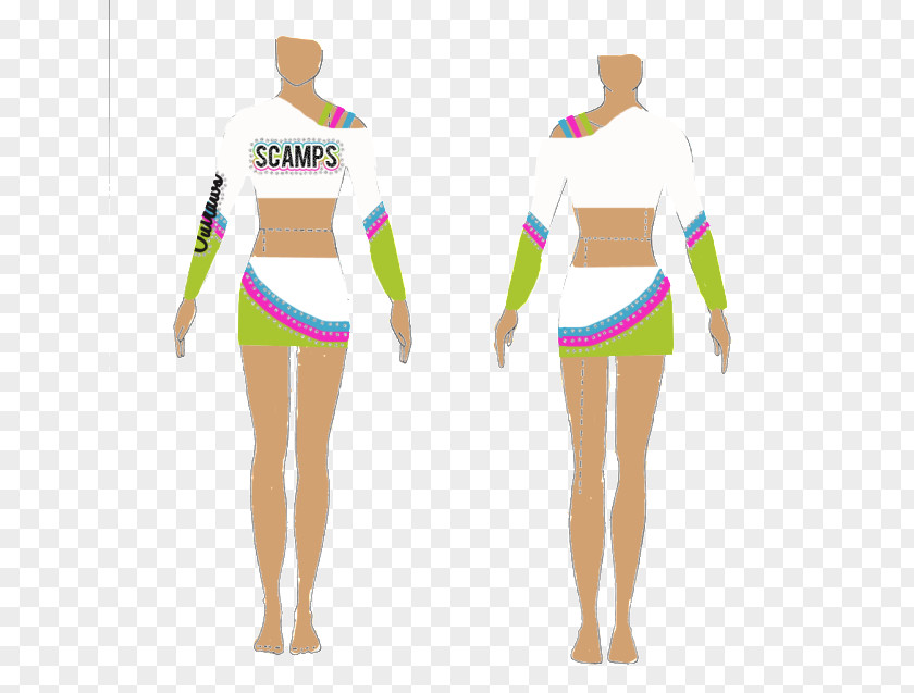 Cheer Uniforms 2015 Sportswear Shoulder Sleeve Uniform PNG