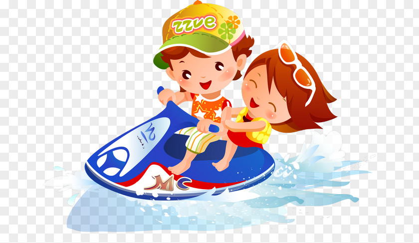 Hand-painted Boats At Sea Childrens Games Cartoon Drawing PNG