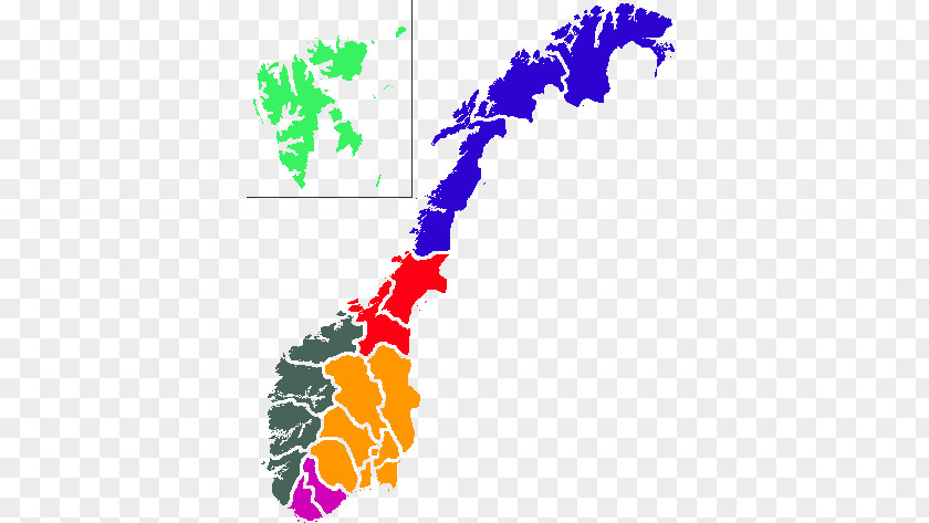 Map Northern Norway Western Central Nord-Trøndelag County PNG