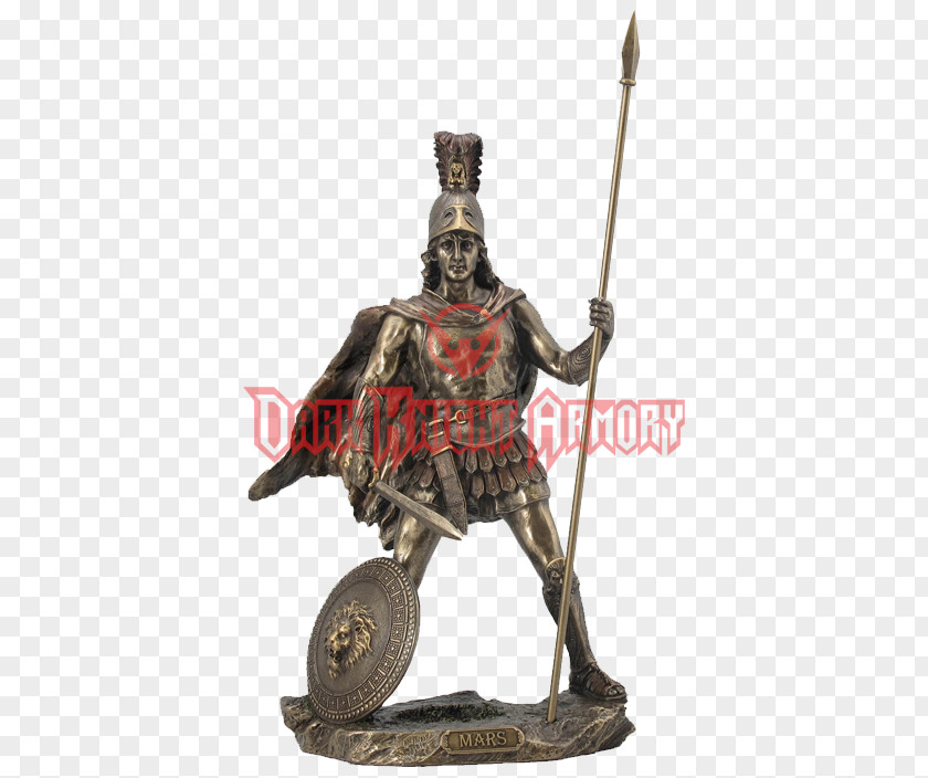 Ares God Of War Statue Mars Bronze Sculpture PNG