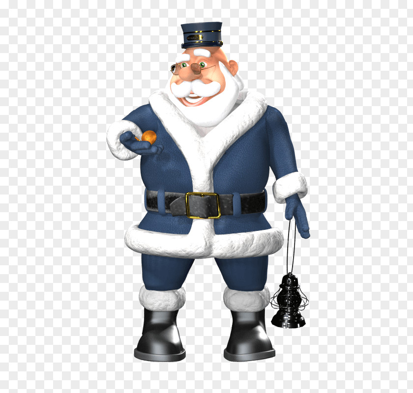 Conductor Santa Claus Train Costume PNG