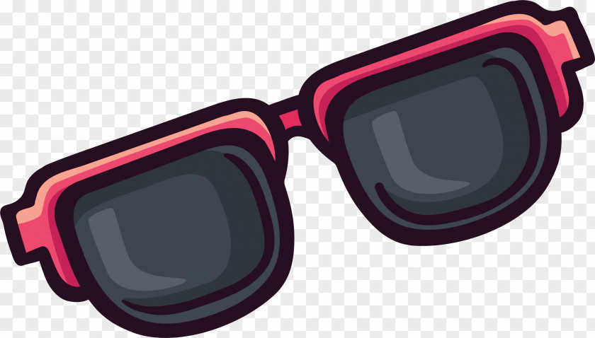 Cute Cartoon Sunglasses Goggles Sticker Clip Art PNG