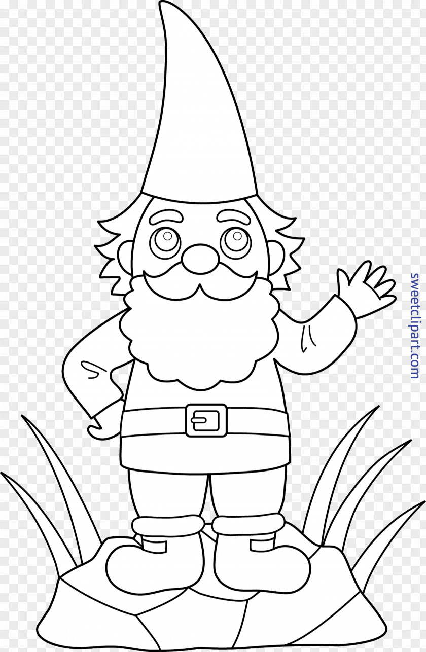 Gnome Garden Flower Drawing Coloring Book PNG