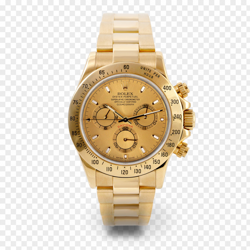 Gold Rolex Daytona Watch Day-Date PNG