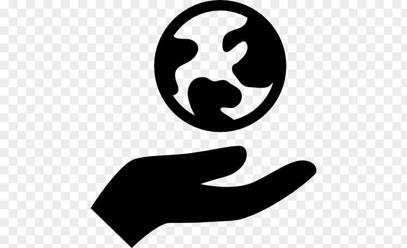 Hand Holding Earth Symbol PNG