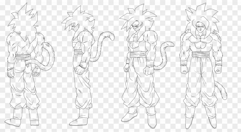 Gotenks Drawing Line Art Cartoon Sketch PNG