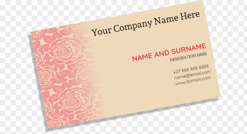 Single Sided Business Card Cards PNG
