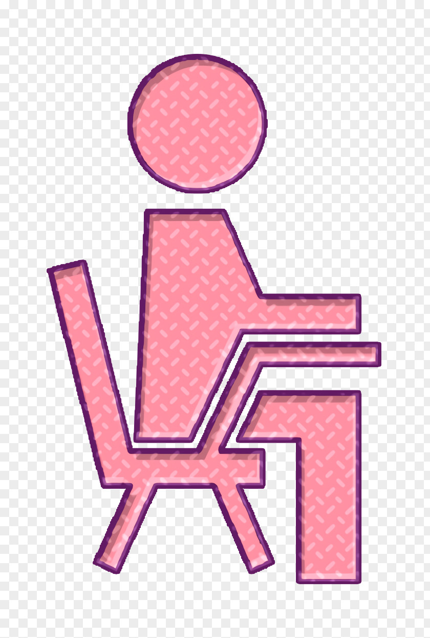 Student Icon On Chair From Side View Academic 2 PNG