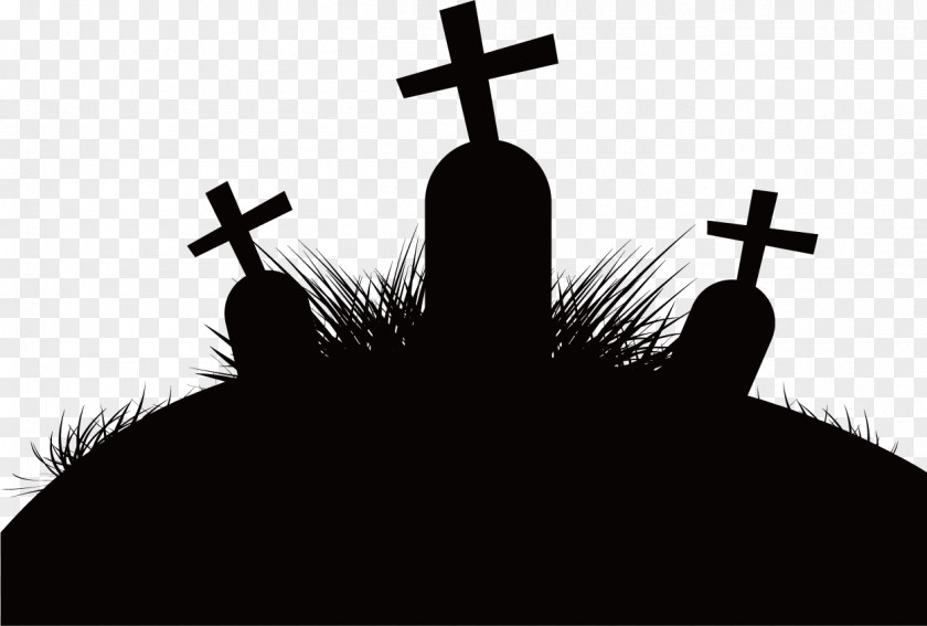 Vector Cemetery Silhouette PNG