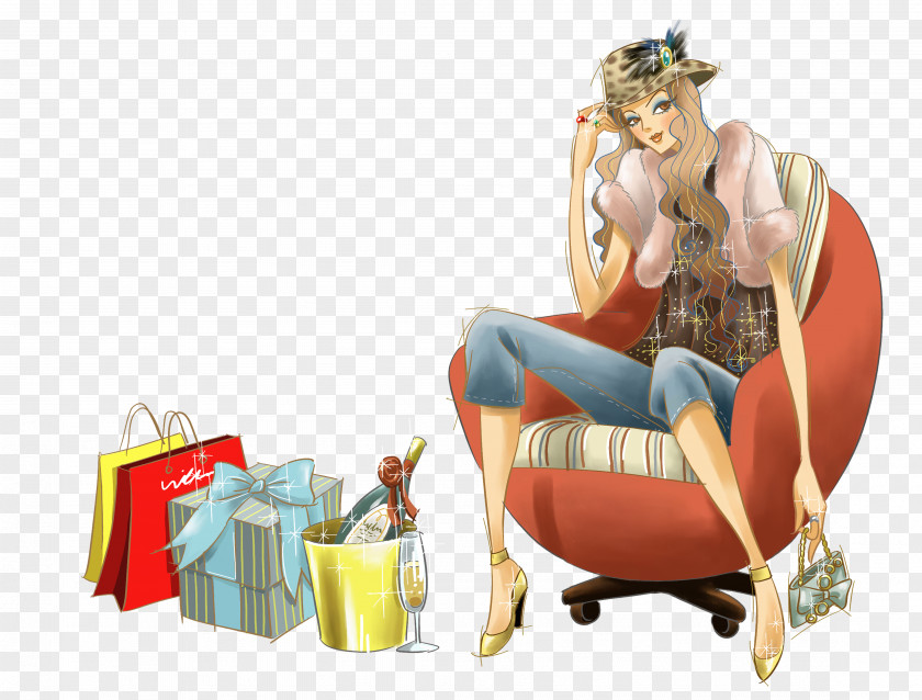 Female Sofa Diary Quotation Code Illustration PNG
