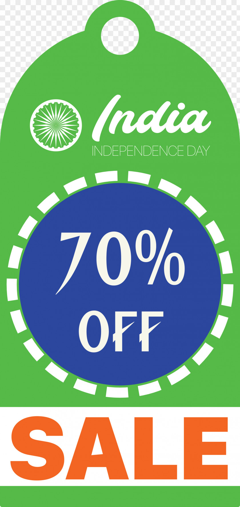 India Indenpendence Day Sale Tag Label PNG