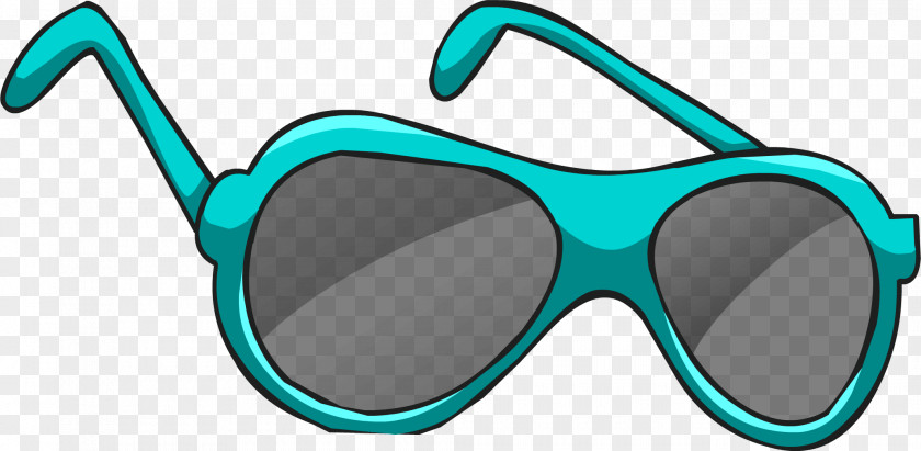 Sunglasses Club Penguin Blue Eyewear PNG