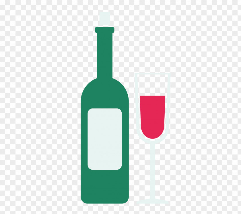 Wine And Goblets Vector Material Glass Bottle Alcoholic Beverage PNG