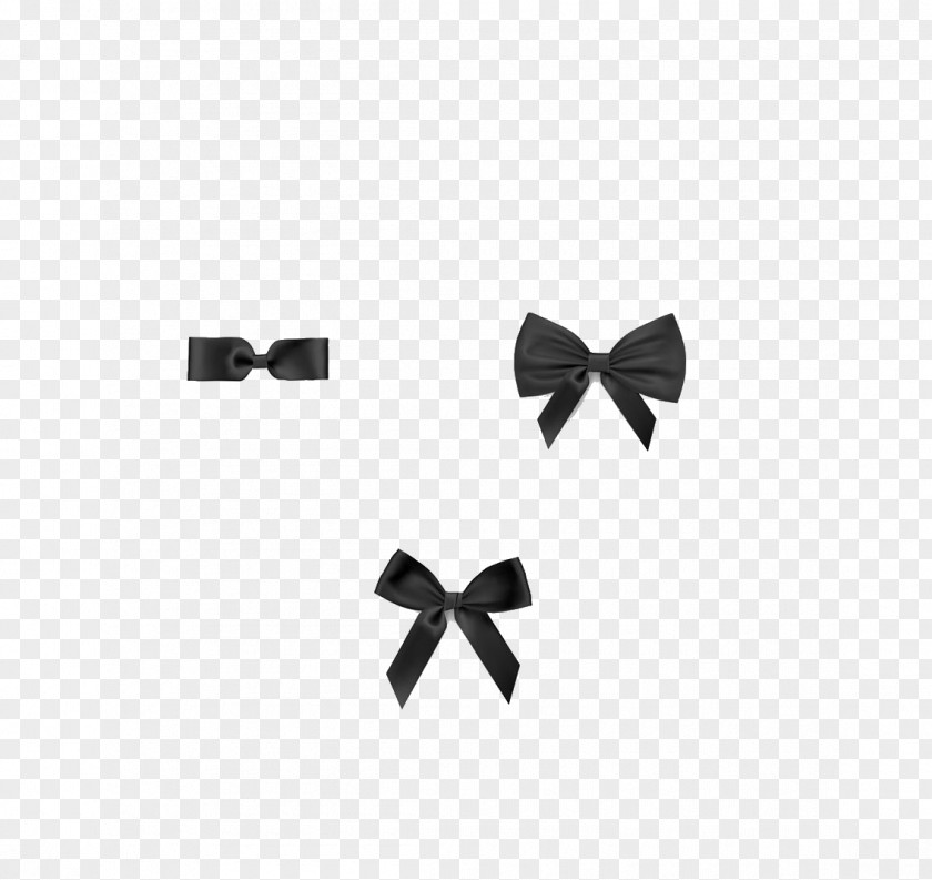 Black Tie Bow Ribbon Logo PNG