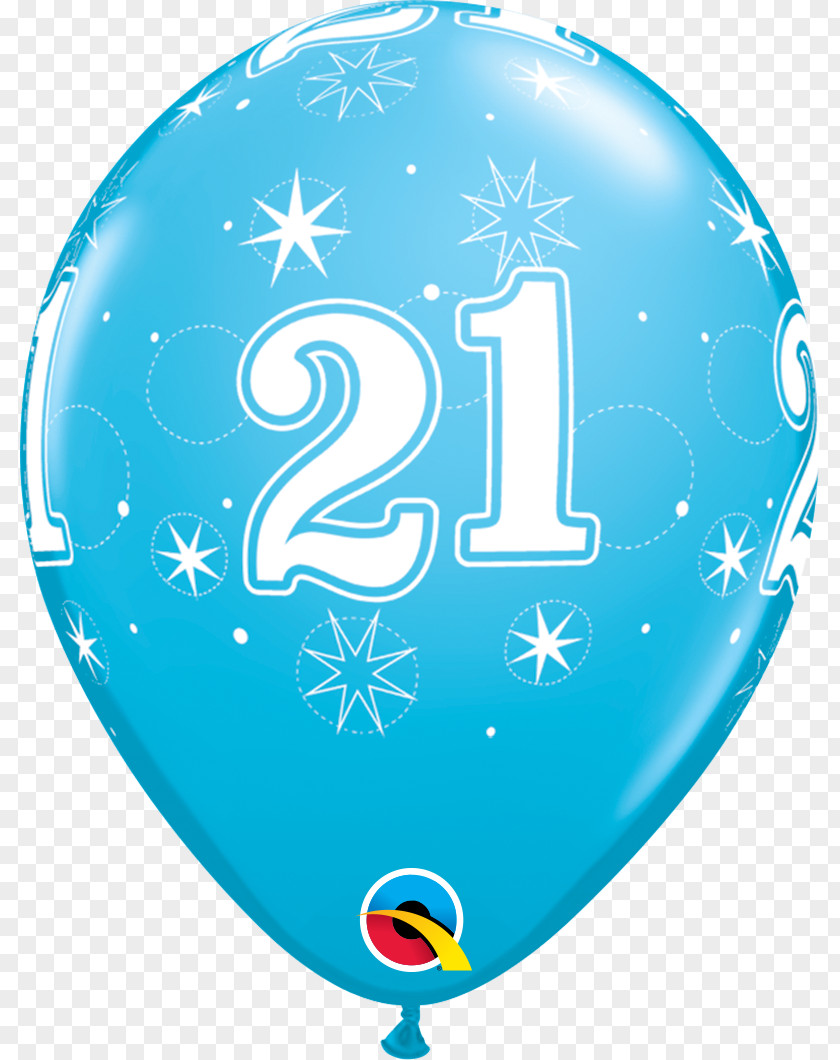 Balloon Birthday Blue Party Latex PNG