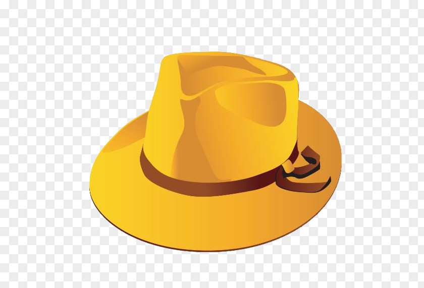 Hat Fedora Cowboy Yellow PNG