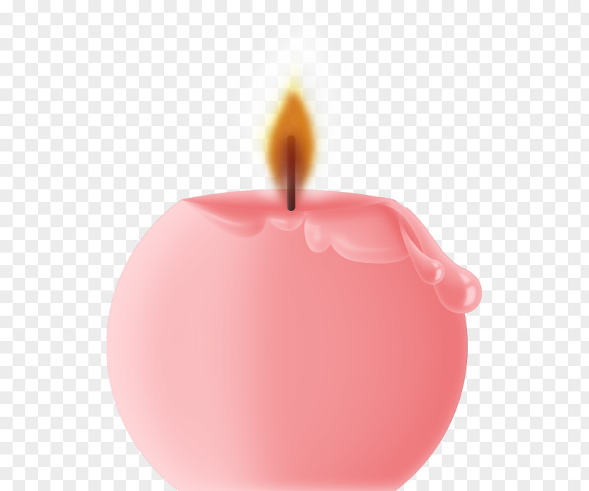 Round Pink Candle PNG