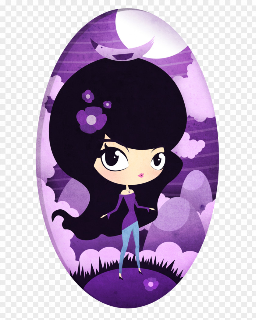 Watercolor Sky Violet Purple Cartoon Character Fiction PNG