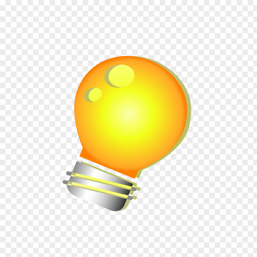 Yellow Light Bulb Incandescent PNG