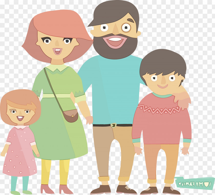 Cartoon People Child Sharing Gesture PNG