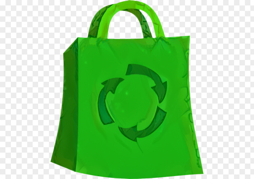Green Recycling Plastic Bag Background PNG