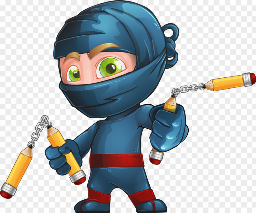 Ninja Animated Cartoon Character Vector Graphics Image PNG