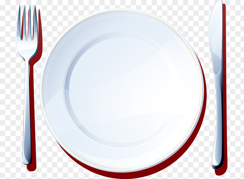 Simple Dish Knife And Fork Pattern Plate Spoon PNG