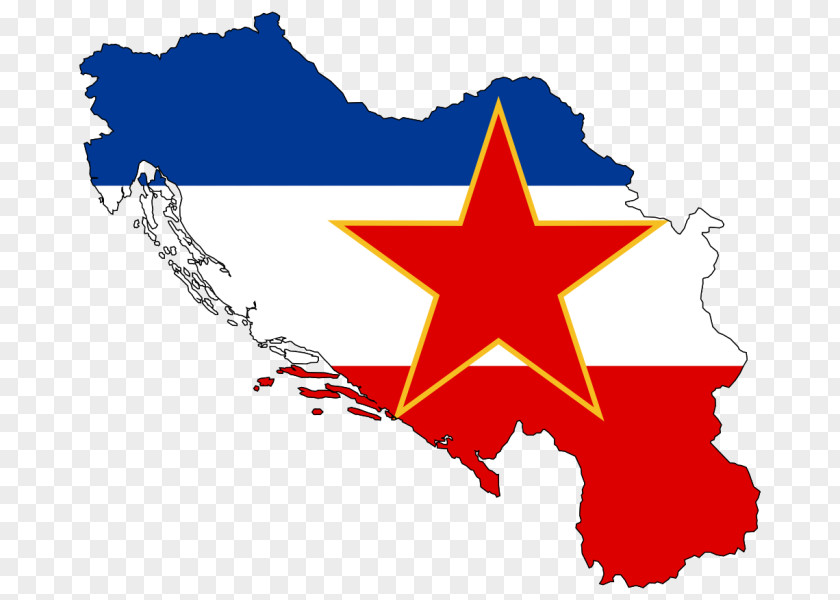 Vigorous Socialist Federal Republic Of Yugoslavia Breakup Flag PNG