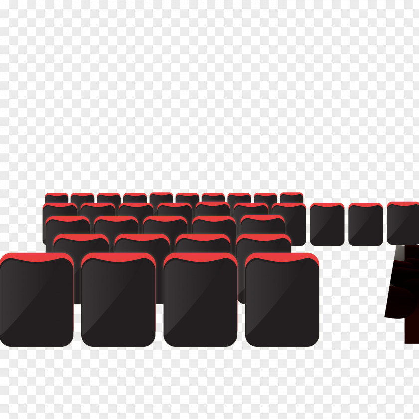 Black And Red Theater Seat Vector Material Cinema Theatre PNG