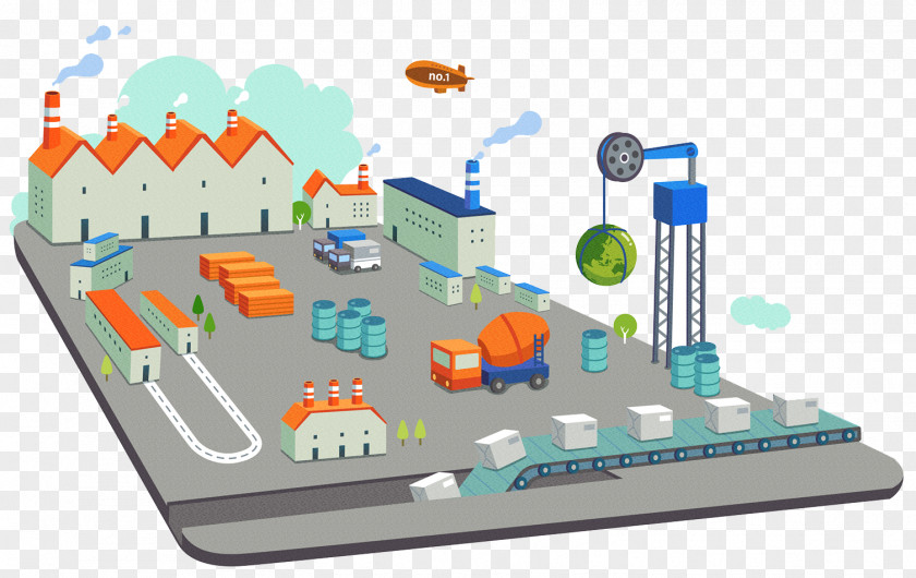 Cartoon Small Town Download PNG