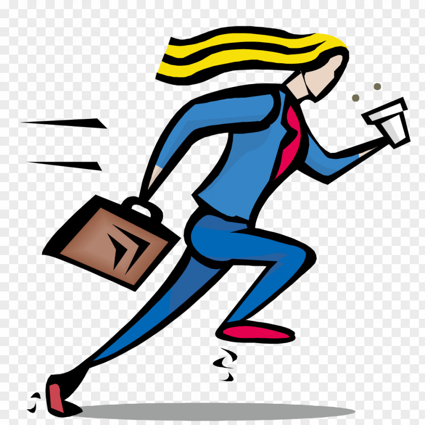 Running Man Bag Cartoon Clip Art PNG