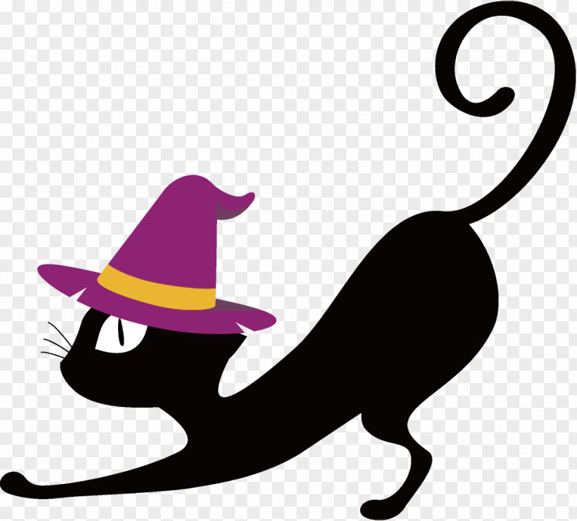Small To Mediumsized Cats Hat Black Cat Halloween PNG