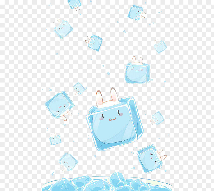 Bunny Ice Cream Cocktail Cube PNG