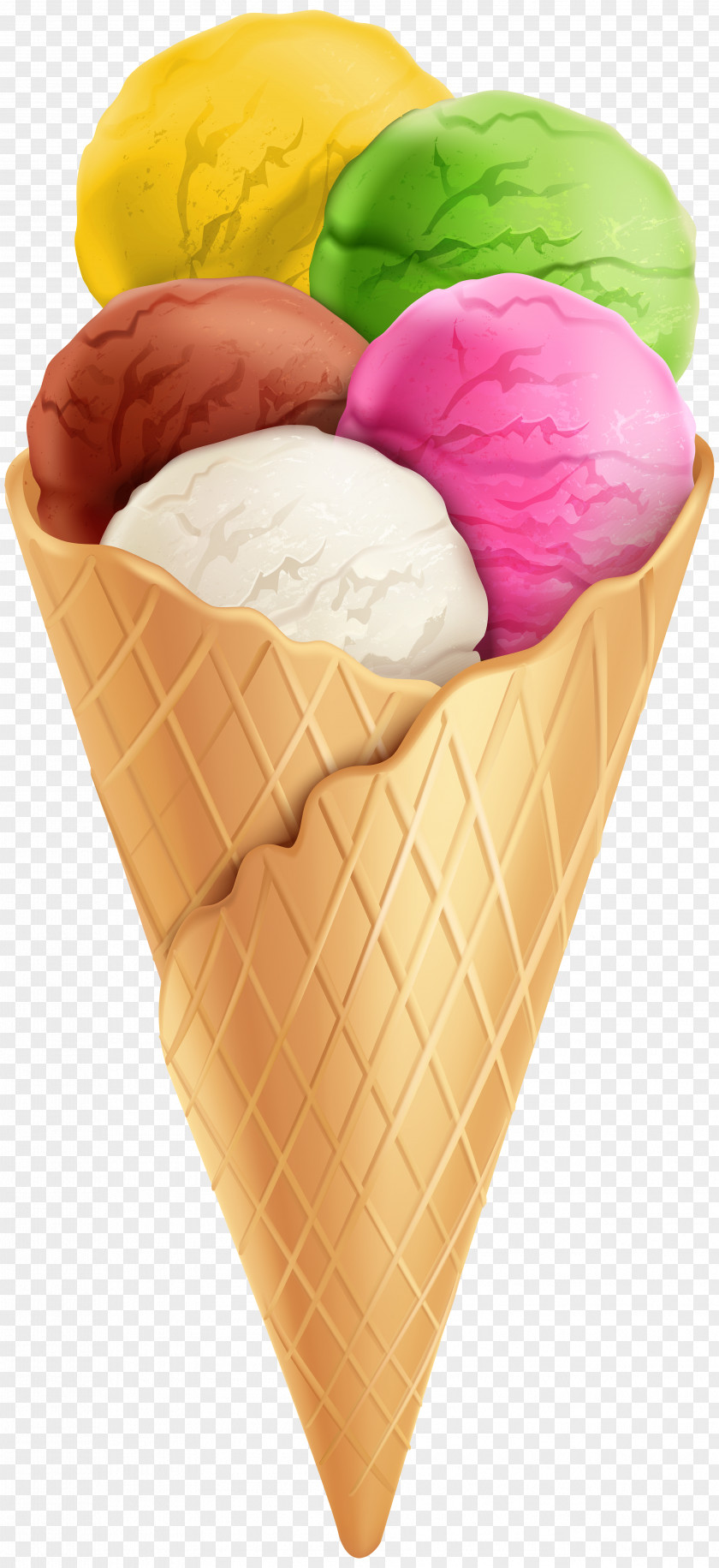 Ice Cream Transparent Clip Art Image Cone Chocolate Neapolitan PNG