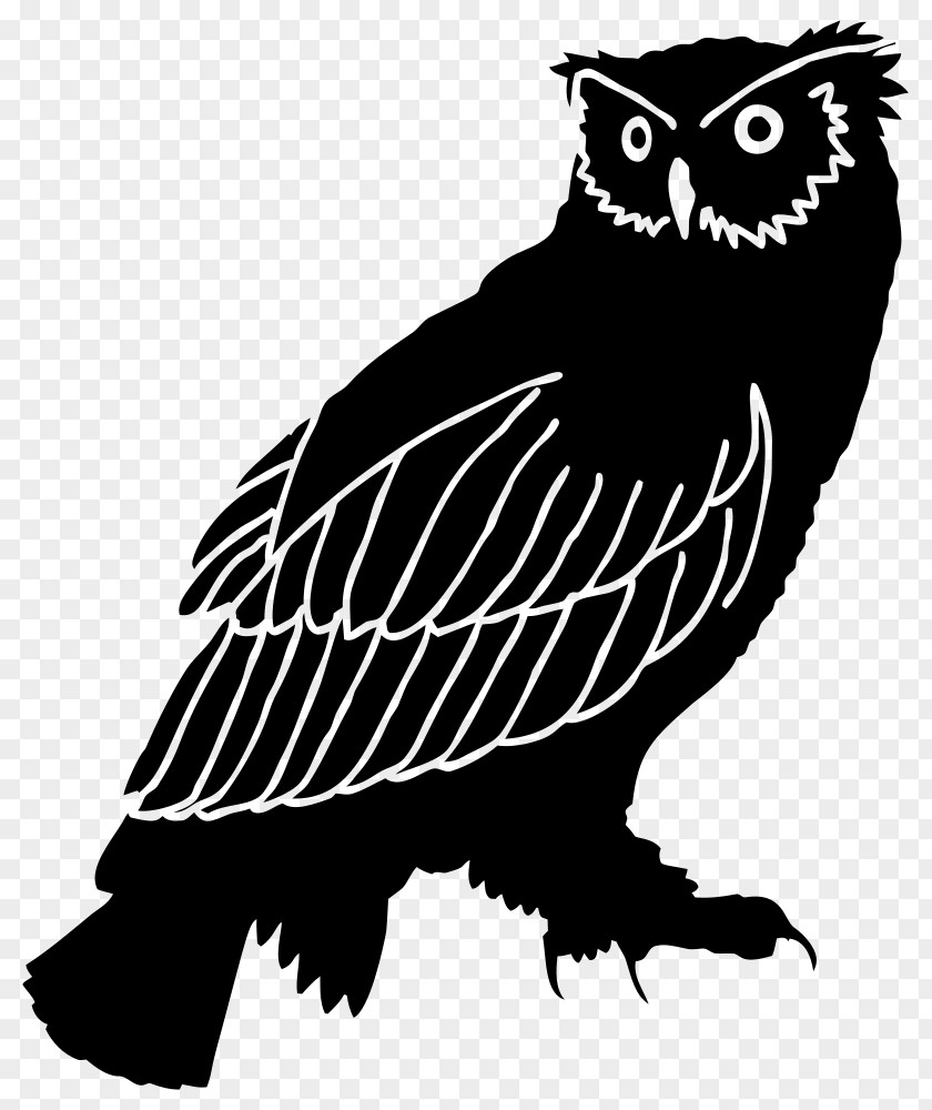 Owl Great Horned Silhouette Clip Art PNG