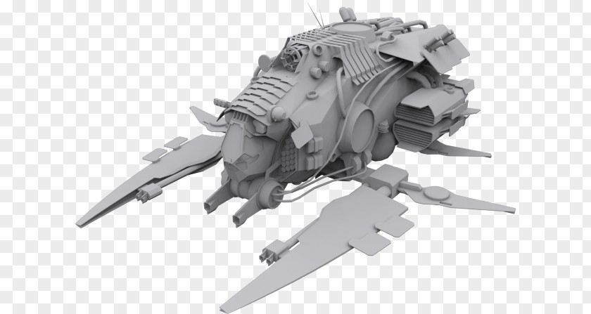 Sci Fi Spacecraft .3ds CGTrader Low Poly 3D Computer Graphics Wavefront .obj File PNG