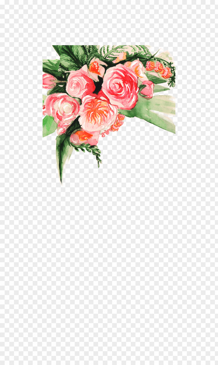 Watercolor Flower Cut Flowers Rose Bouquet Floral Design PNG