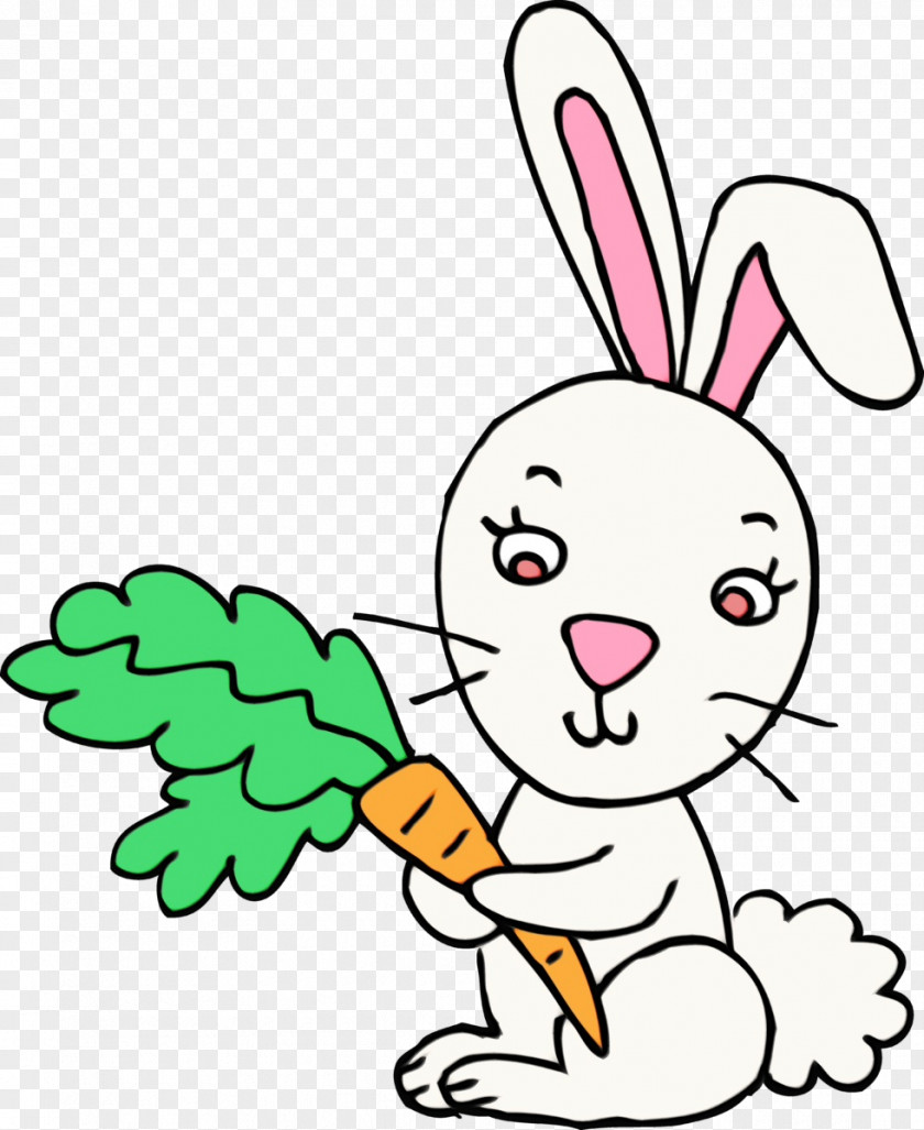 Carrot Pleased Easter Bunny PNG