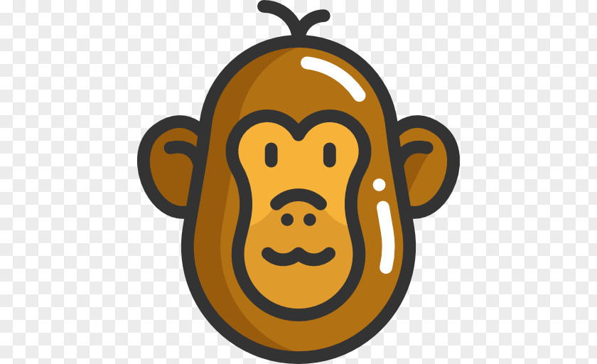 Cute Monkey Primate Icon PNG
