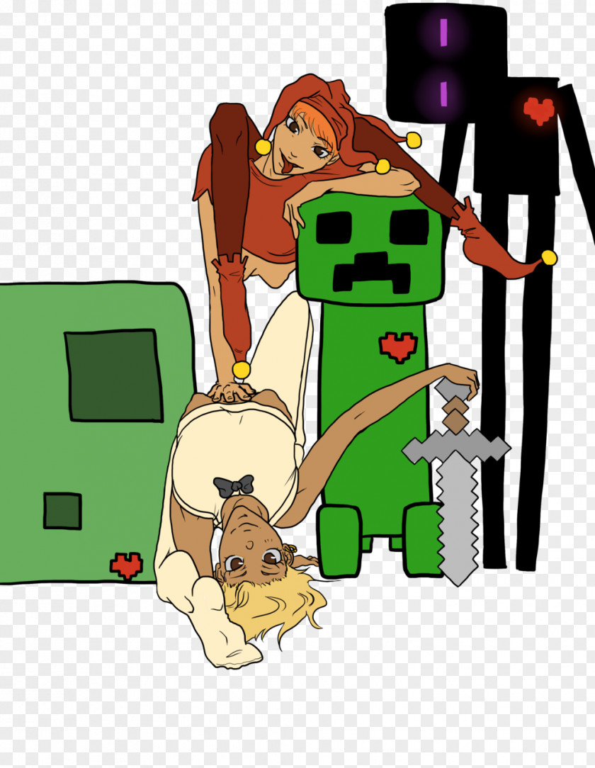 Minecraft Heart Mob Herobrine Fan Art PNG