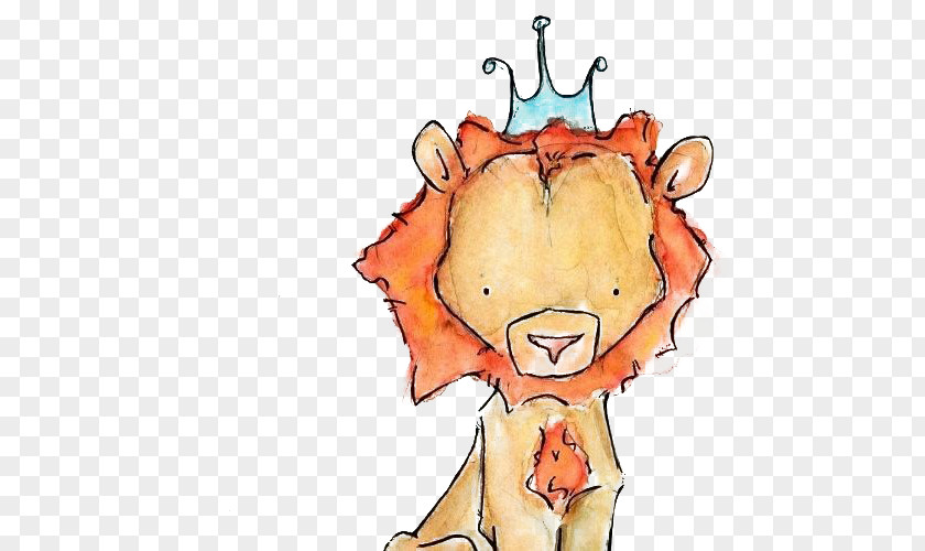 Lion Giraffe Child Art Illustration PNG