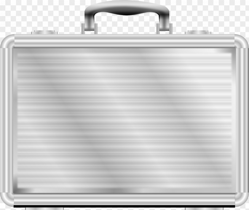 Silver Briefcase Suitcase Clip Art PNG
