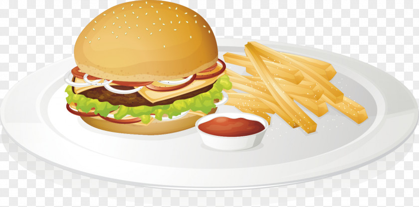 Breakfast Biscuits Vector B Hamburger French Fries Clip Art PNG